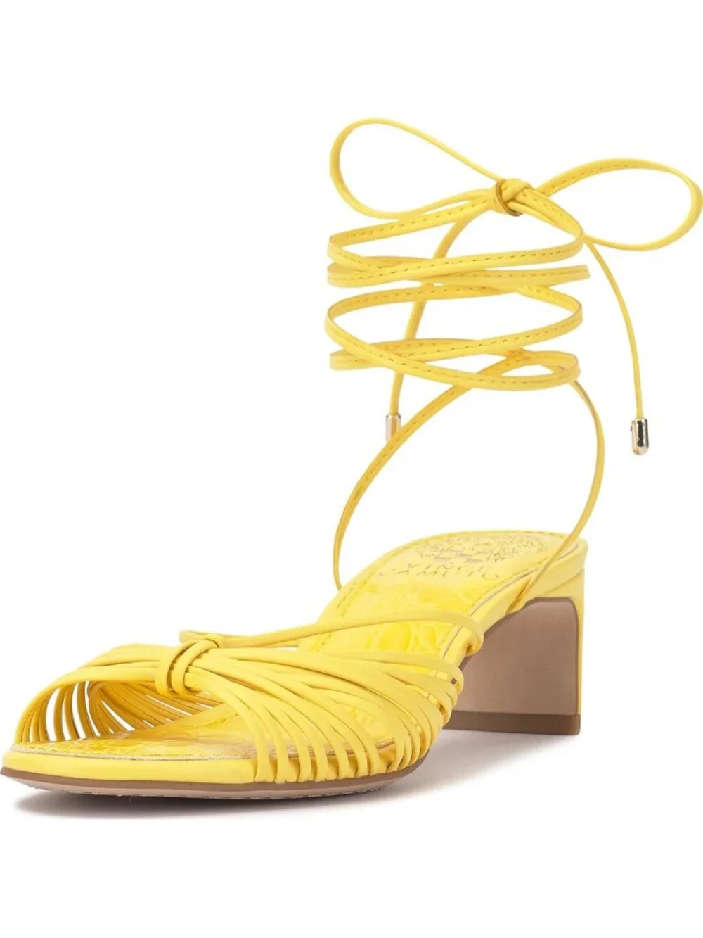 Vince Camuto Women's Sorrento Lory Ankle Wrap Kitten Heels Sandals Slip On